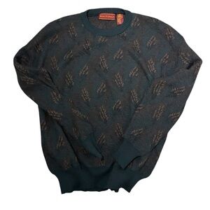 Vintage HASTINGS Men’s Abstract 80s Crew Neck Sweater 100% Merino, XL